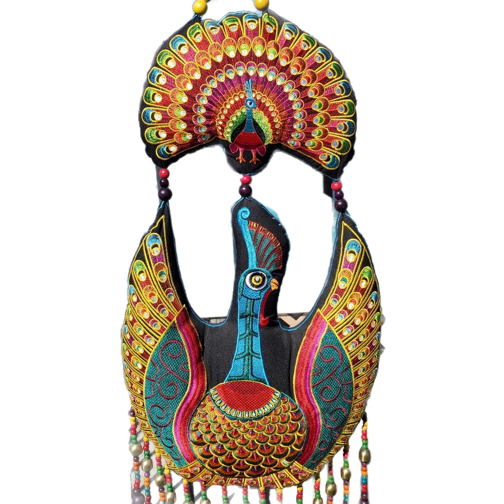 Large Peacock Wall Hanging - Picture 3 of 6